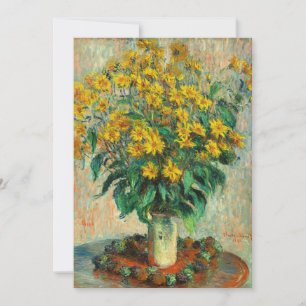Convite Claude Monet - Flores de Alcachofra de Jerusalém