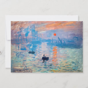 Convite Claude Monet - Impressão, Nascer do Sol