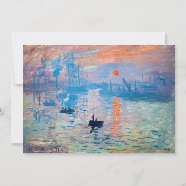 Convite Claude Monet - Impressão, Nascer do Sol (Frente)