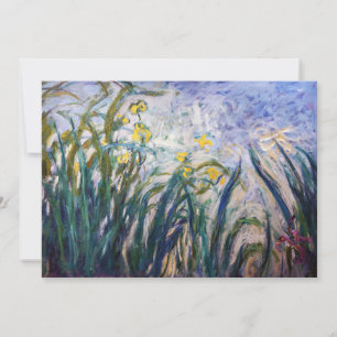 Convite Claude Monet - Íris Amarelas e Roxas