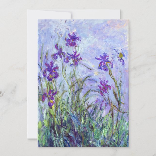 Convite Claude Monet - Íris Lilases / Iris Mauves (Frente)