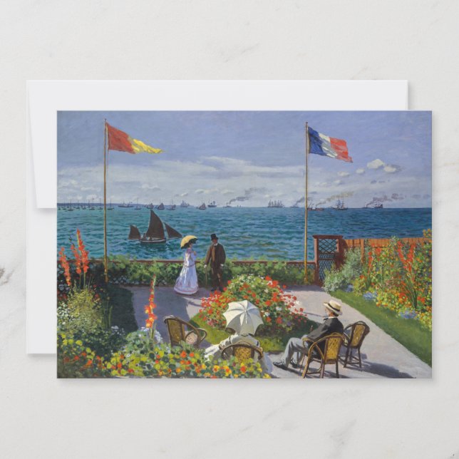 Convite Claude Monet - Jardim de Sainte-Adresse (Frente)
