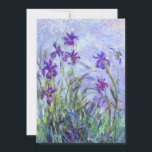 Convite Claude Monet - Lilac Irises / Iris Mauves<br><div class="desc">Lilac Irises / Iris Mauves - Claude Monet,  1914-1917</div>