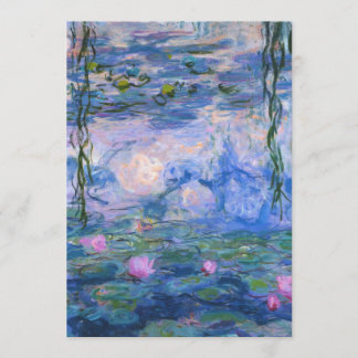 Convite Claude Monet - Lírios Água, 1916