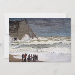 Convite Claude Monet - Mar Agitado em Etretat