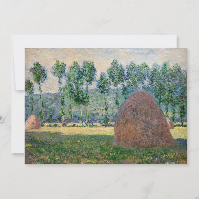 Convite Claude Monet - Medas de feno perto de Giverny (Frente)