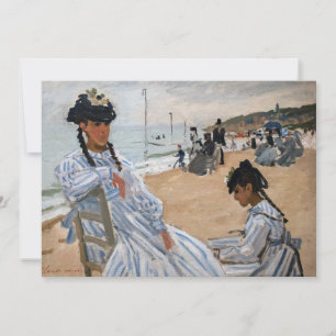 Convite Claude Monet - Na praia em Trouville