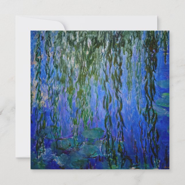 Convite Claude Monet - Nenúfares com salgueiro chorão (Frente)
