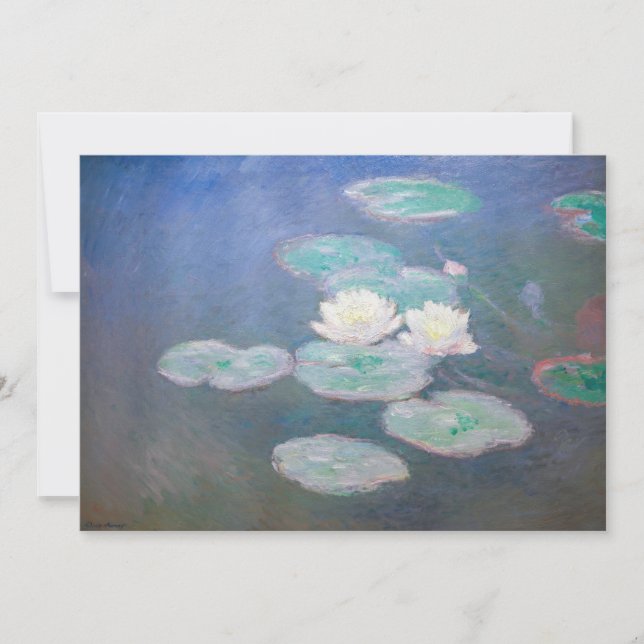 Convite Claude Monet - Nenúfares, Efeito da Noite (Frente)