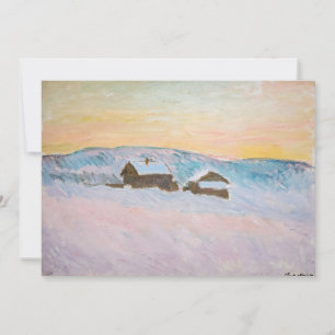 Convite Claude Monet - Paisagem da Noruega, Casas Azuis