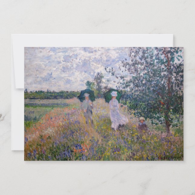Convite Claude Monet - Passeio perto de Argenteuil (Frente)