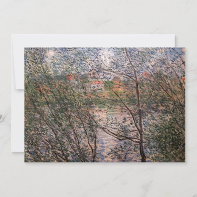 Convite Claude Monet - Primavera através dos ramos (Frente)