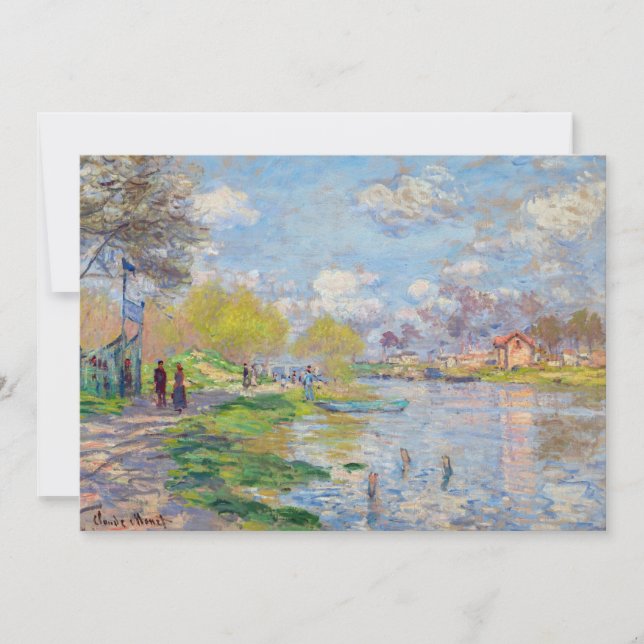 Convite Claude Monet - Primavera junto ao Sena (Frente)