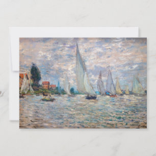 Convite Claude Monet - Regata de Barcos em Argenteuil