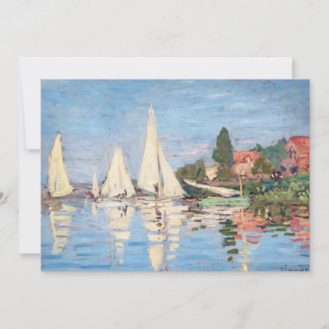 Convite Claude Monet - Regattas em Argenteuil (Frente)