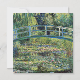 Convite Claude Monet - Water Lily Pond & Japanesese Bridge