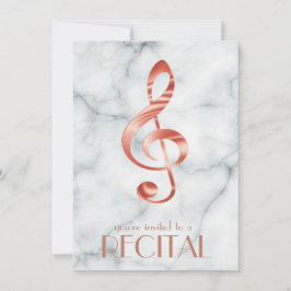 Convite clave elegante de rosa dourado em mármore