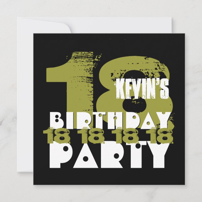 Convite CLAY BLACK 18ª Festa de aniversário 18 anos V10B (Frente)