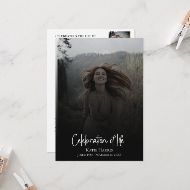 Convite Clay Celebration of Life Funeral Program (Frente/Verso In Situ)