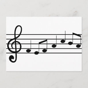 Convite clef e notas de triplo: partitura