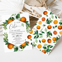Clementine Orange Frame Little Cutie Chá de fralda