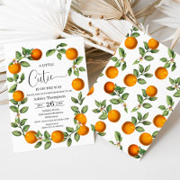 Clementine Orange Wreath Little Cutie Chá de frald