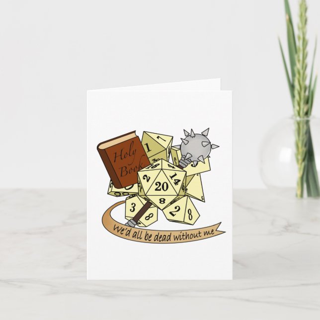 Convite Cleric Dice Design (Frente)