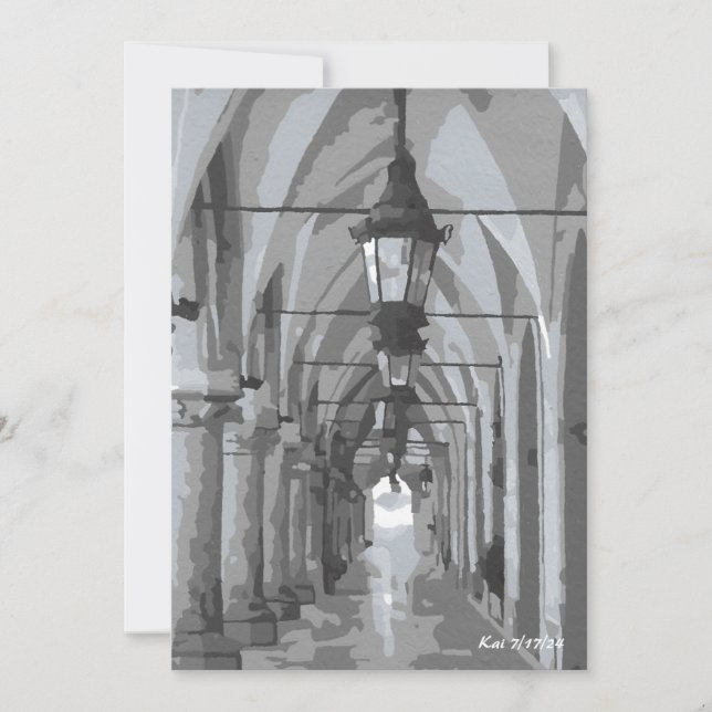 Convite Cloth Hall Kraków, placa plana Polônia (Frente)