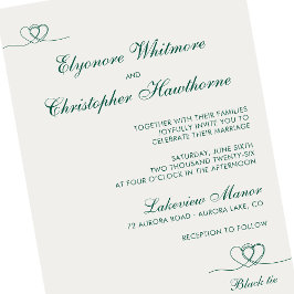 Convite Cloud Bold Teal Modern Chic Mix and Match Wedding