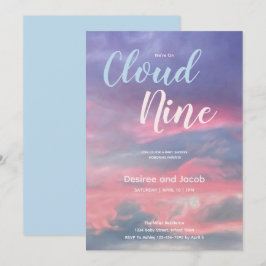 Convite Cloud Nine Baby Boy Shower Invitations