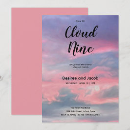 Convite Cloud Nine Girl Baby Shower Invitations