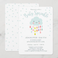 Cloud Raindrops Rainbow Neutral Baby Sprinkle