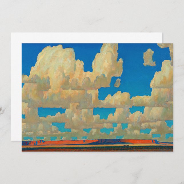 Convite Cloud World por Maynard Dixon (Frente/Verso)