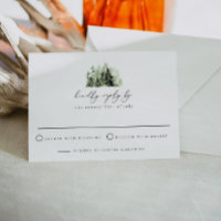 CLOVER Bohemian Watercolor Pine Tree RSVP