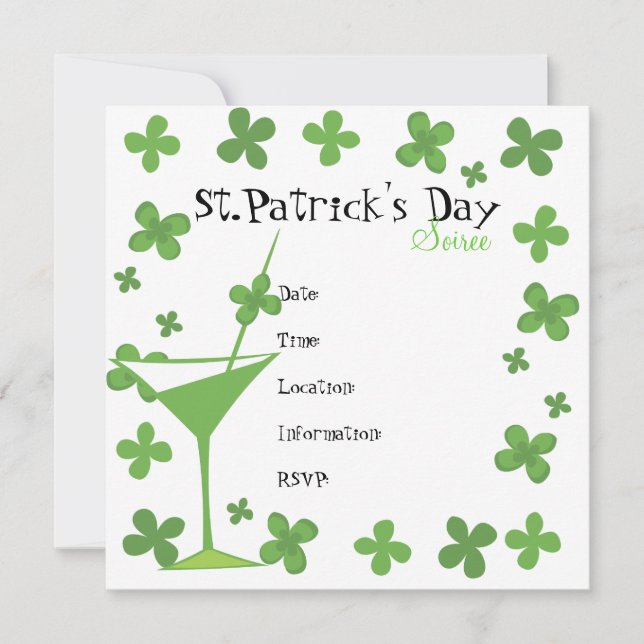 Convite Clover-Tini (Frente)