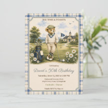 Clube Country Blue Teddy Bear | Aniversário de Adu