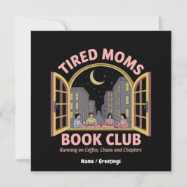 Convite Clube De Livro De Mães Cansado Em Café E Caos