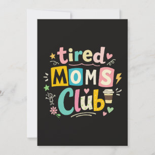 Convite Clube de Mães Cansadas Café Humor de Mãe