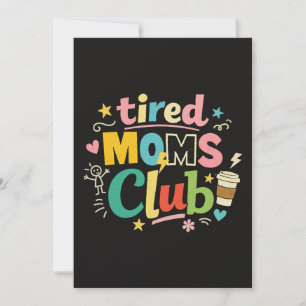 Convite Clube de Mães Cansadas Café Humor de Mãe