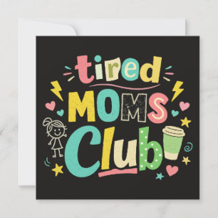 Convite Clube de Mães Cansadas Café Humor Mãe