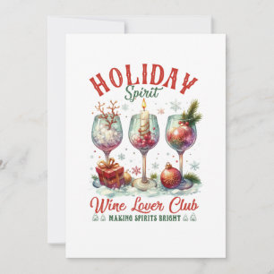 Convite Clube de Presentes de Natal para Amantes de Vinho