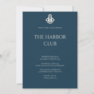 Convite Clube de Regata de Verão da Âncora Marfim Marinha