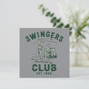 Convite Clube de Swingueiros Engraçado Sarcástico Golfe Go