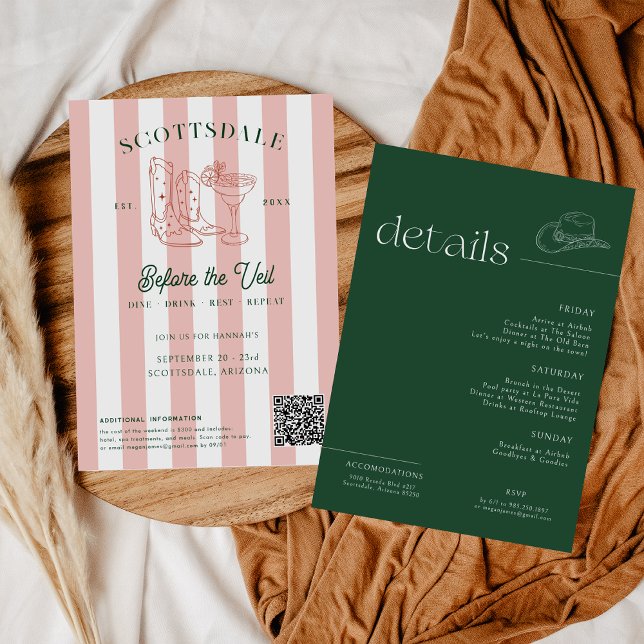 Convite Clube Desert Cowgirl | Fim de Semana de Bacheloret (Criador carregado)