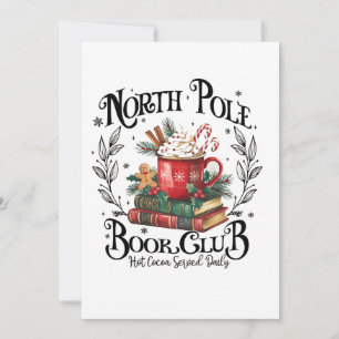 Convite Clube do Livro do Polo Norte Chocolate Quente Nata