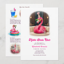Clube Rosa Choque de Flamingo Cor-de-Rosa Engraçad