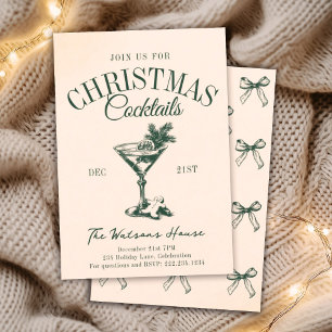 Convite Clube Social Feriado do Partido Cocktail de Natal