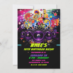 Convite Clube Urbano de Hip Hop DJ Dança Festa de Dança