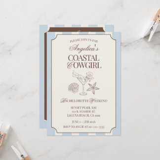Convite Coastal Cowgirl Bachelorette Weekend Itinerary and
