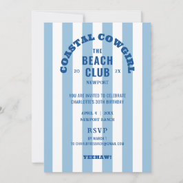 Convite Coasteiro Cowgirl O aniversário de 30 anos do Club